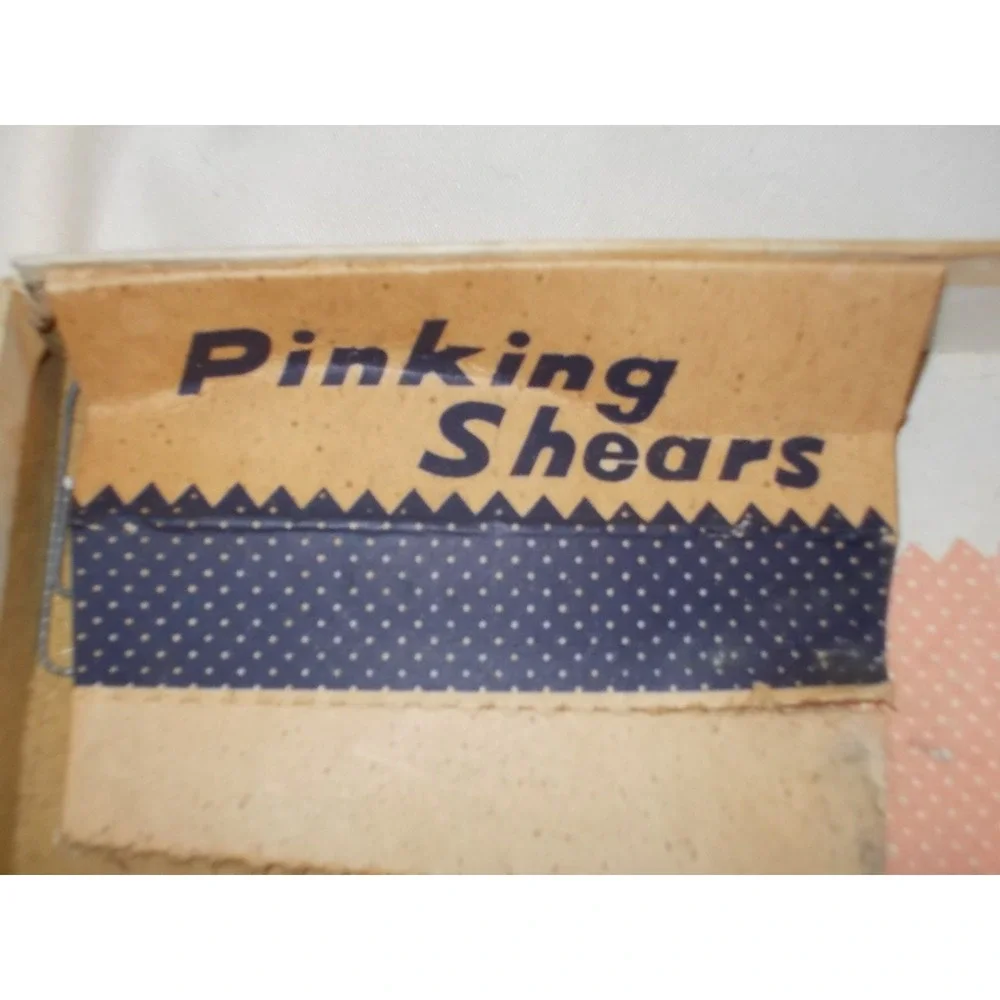 Vintage Stellar Pinking Shears Japan Steel Zig Zag Fabric Scissors with Box